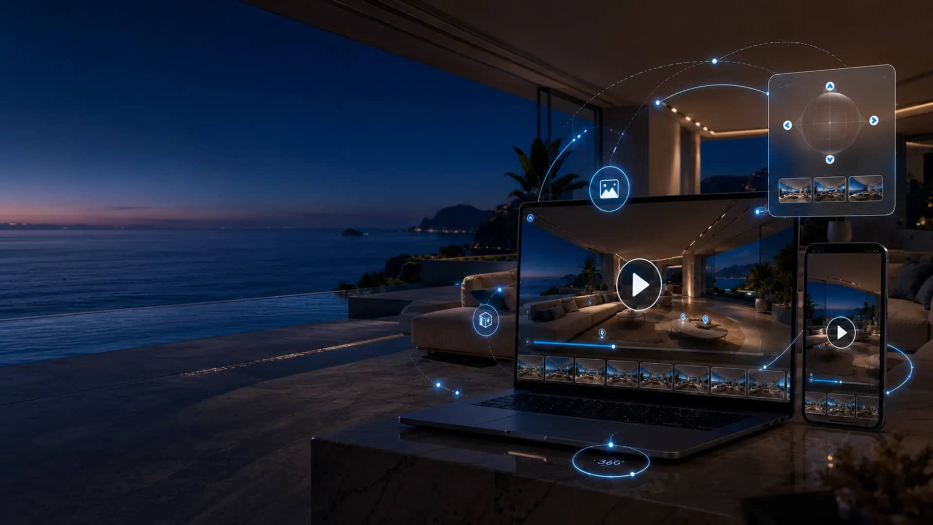 Professional space captured in a 360° virtual tour by HD Media