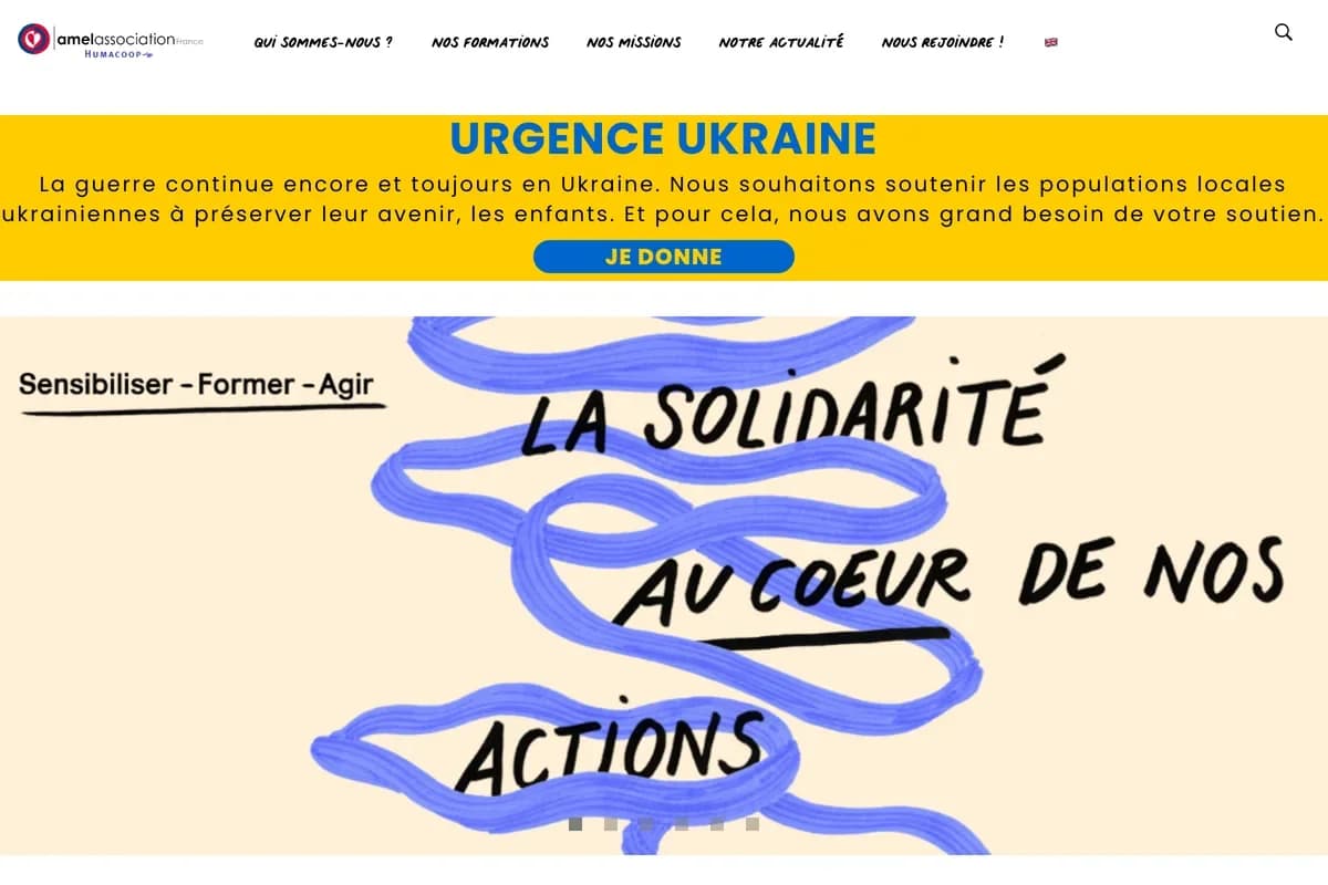 Aperçu du site web amel-humacoop.org réalisé par HD Media