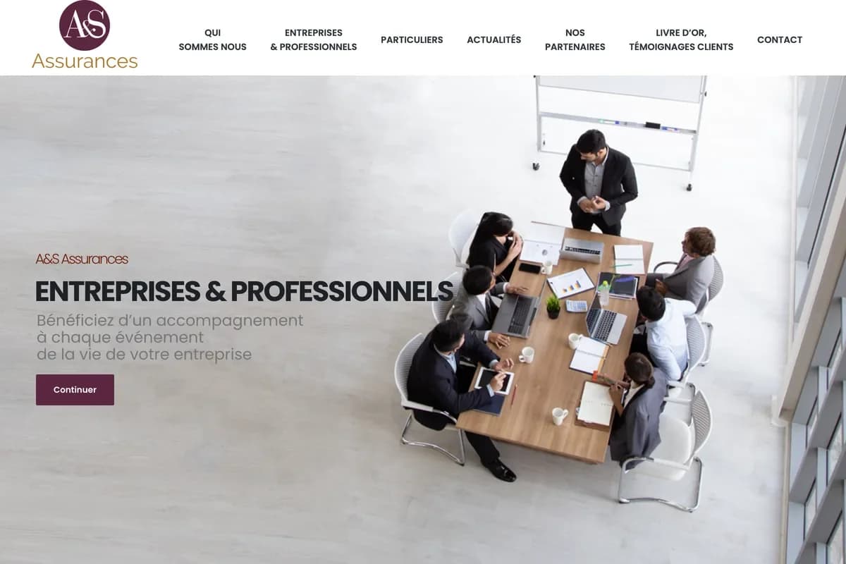 Aperçu du site web as-assurances.fr réalisé par HD Media