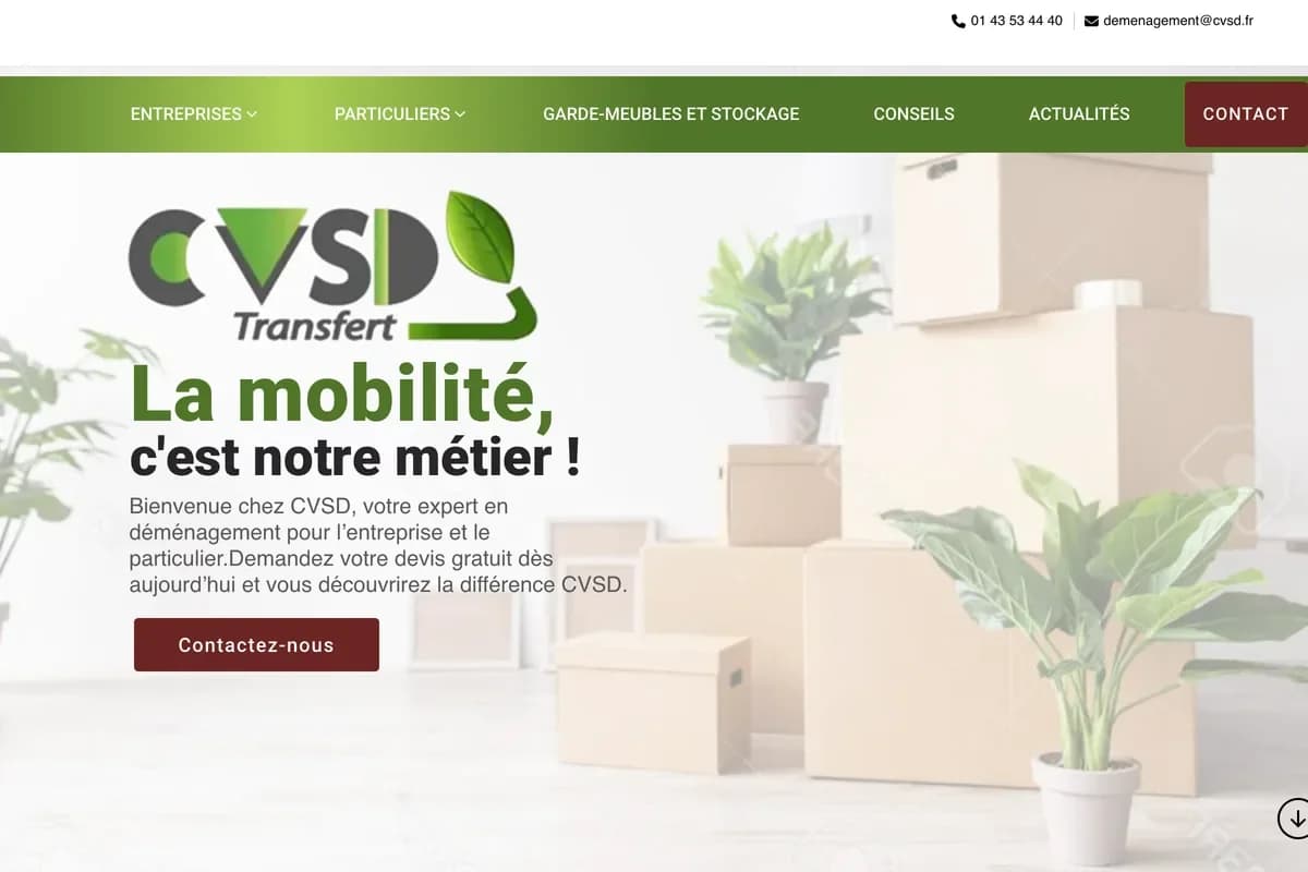 Aperçu du site web cvsd.fr réalisé par HD Media