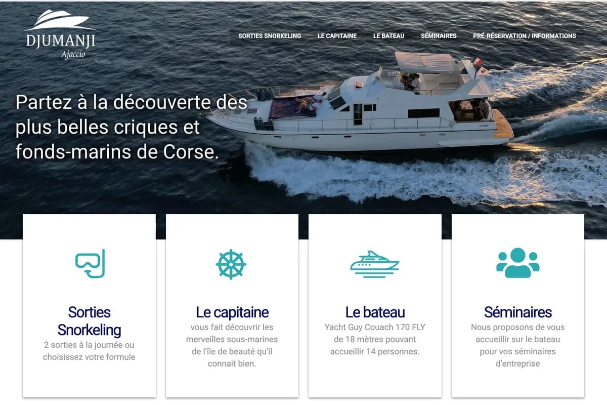 Aperçu du site web djumanji-ajaccio.fr réalisé par HD Media