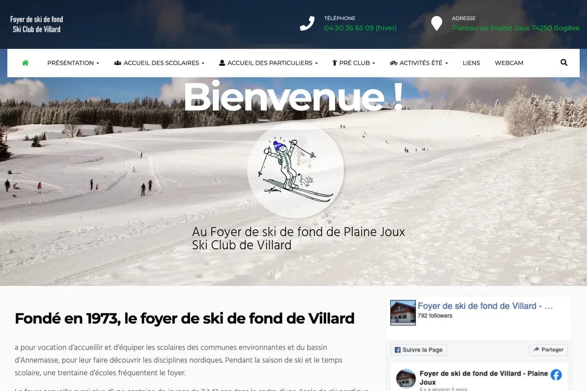 Aperçu du site web foyerplainejoux.fr réalisé par HD Media