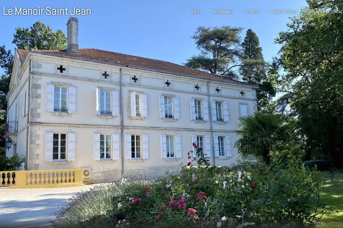 Aperçu du site web manoirsaintjean.com réalisé par HD Media