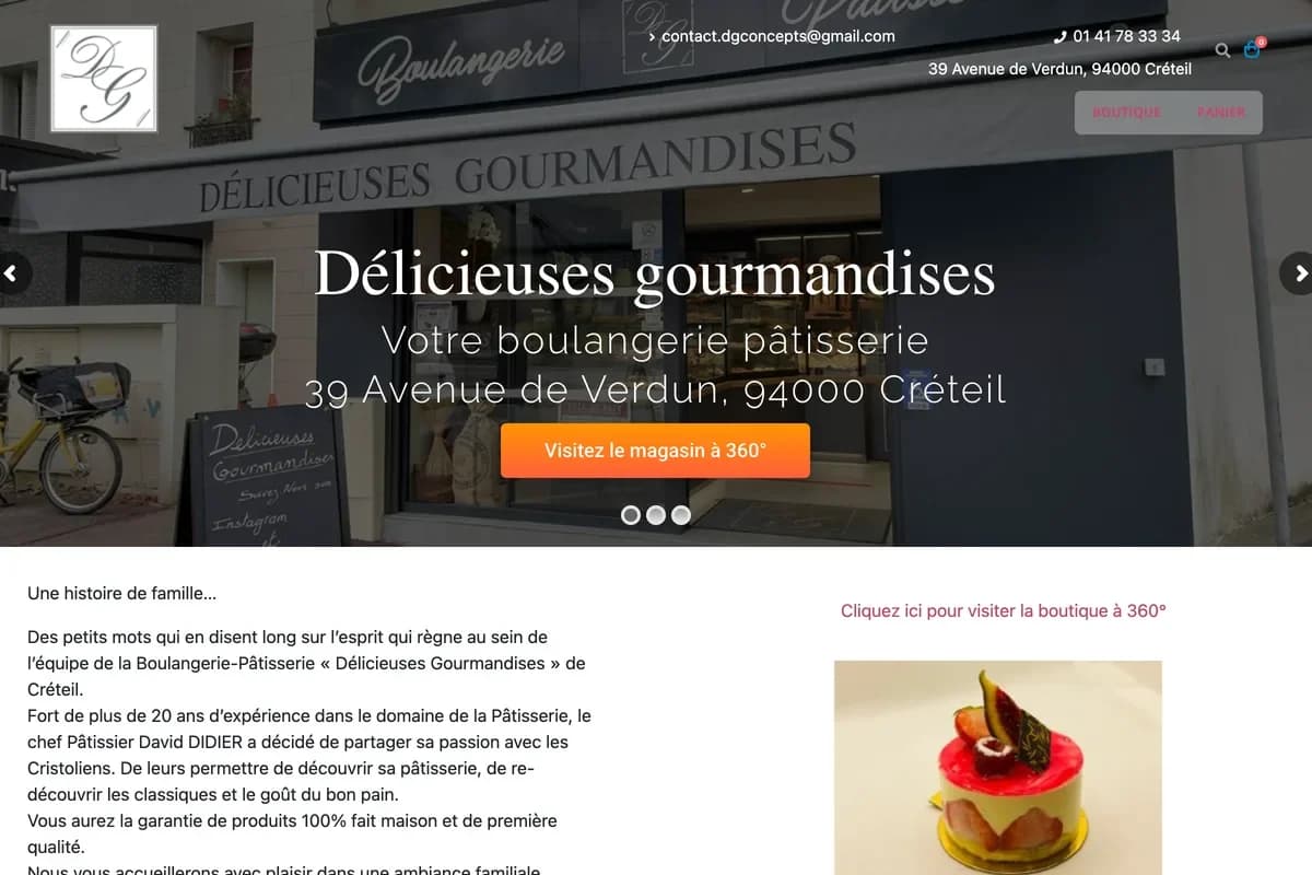 Aperçu du site web boulangerie-patisserie-creteil.com réalisé par HD Media