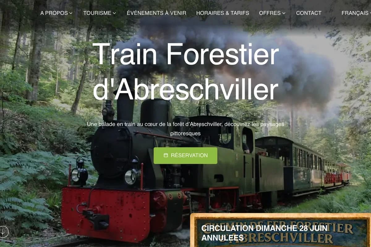 Aperçu du site web train-abreschviller.fr réalisé par HD Media