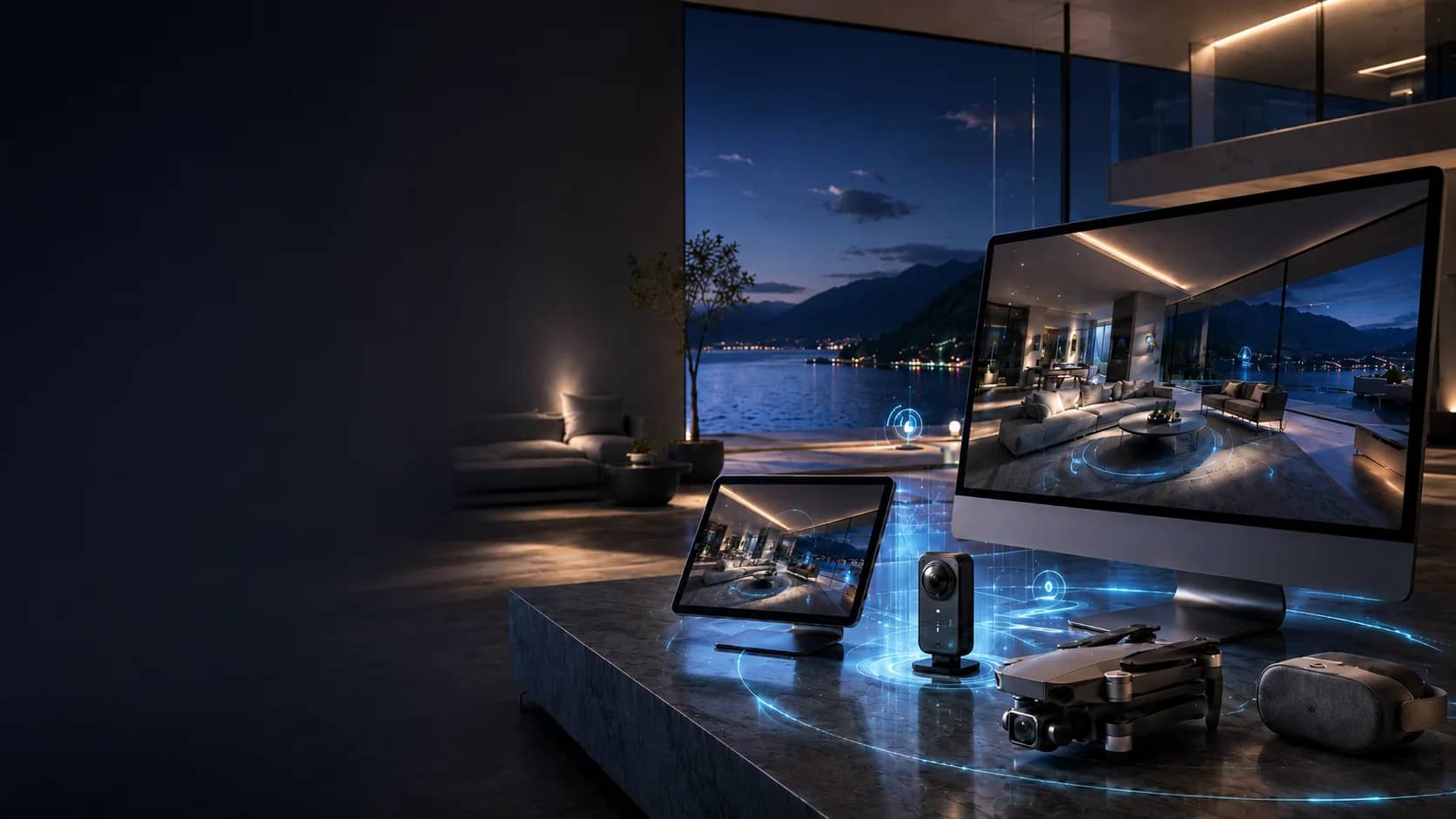 Immersive HD Media 360° virtual tour on a large screen
